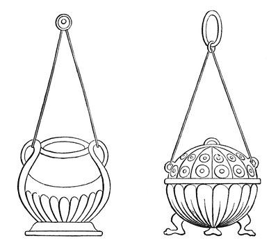 Riippuvat lamput, 800-luku, 1870 tekijältä Unbekannt