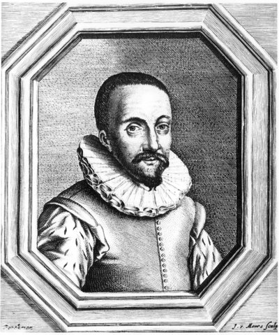 Hans Lippershey, hollantilainen optikko, jonka tunnustetaan kaukoputken löytämisestä, 1655 tekijältä Unbekannt