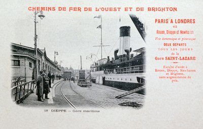 Satamaasema, Dieppe, c1900 tekijältä Unbekannt