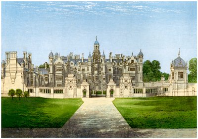 Harlaxton Manor, Lincolnshire, Gregoryn perheen koti, vuodelta 1880 tekijältä Unbekannt