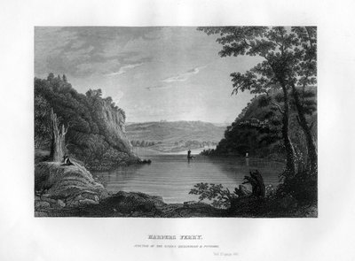 Harpers Ferry, Shenandoah- ja Potomac-jokien risteys, Länsi-Virginia, USA, 1855 tekijältä Unbekannt