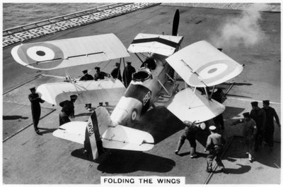 Hawker Osprey lentotukialuksen HMS Eagle kannella, 1937 tekijältä Unbekannt