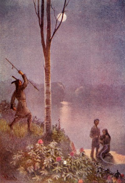 Hän asetti keihään ja löi vyötä