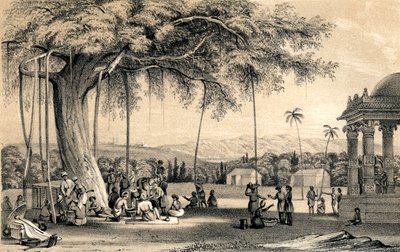 Hoviansa pitävän kylän päällikkö, 1847 tekijältä Unbekannt