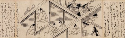 Capítol Heartvine Aoi de The Tale of Genji Genji monogatari, segle XVI. finlandès tekijältä Unbekannt