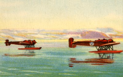 Heinkel HE 5 -vesilentokoneita, joita käytettiin Umberto Nobilen etsinnässä Pohjoisnavalla, 1928, 1932. tekijältä Unbekannt