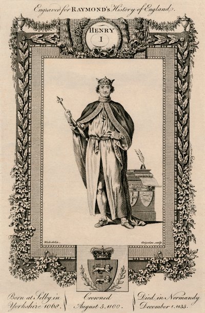 Henrik I, 1068-1135, c1787 tekijältä Unbekannt