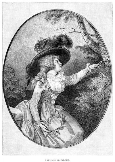 Hänen kuninkaallinen korkeutensa prinsessa Elizabeth, George III:n 3. tytär, 1800-luvulla tekijältä Unbekannt