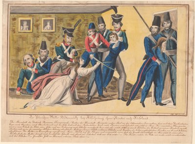 Puolalaisten äitien sankarillisuus lastensa konvoioinnin aikana Venäjälle, 1832 tekijältä Unbekannt
