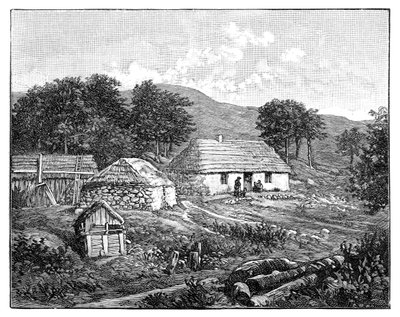 Highlandin mökit Lochaberissa, Skotlannissa, 1900 tekijältä Unbekannt