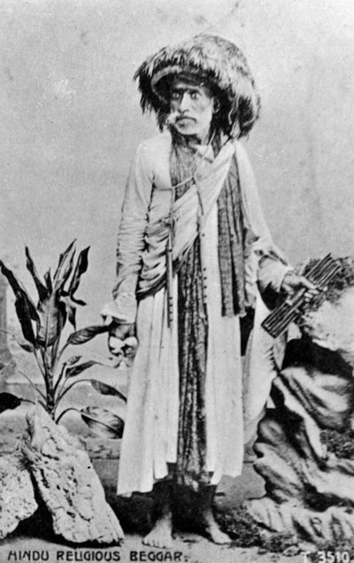 Hindu uskonnollinen kerjäläinen, Intia, 1900-luku tekijältä Unbekannt