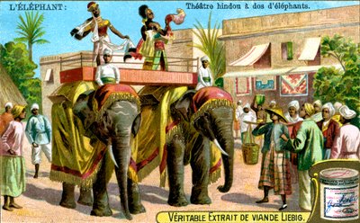 Hinduteatteri norsujen selässä, 1900 tekijältä Unbekannt