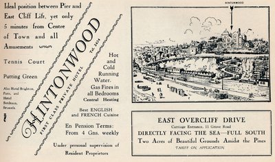 Hintonwood - Ensiluokkainen yksityinen hotelli, 1929 tekijältä Unbekannt