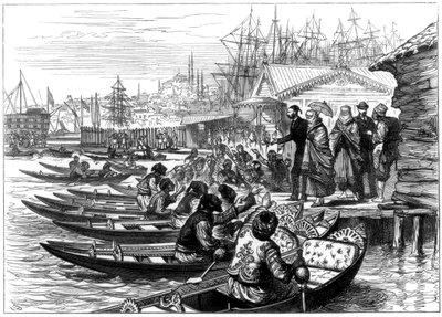Caiquen palkkaaminen, Konstantinopoli, 1877 tekijältä Unbekannt