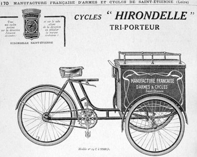 Hirondelle Saint Etiennen kolmipyörämainos, 1900-luku tekijältä Unbekannt