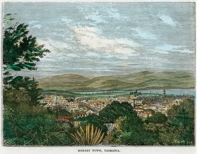 Hobart Town, Tasmania, Australia, 1880 tekijältä Unbekannt