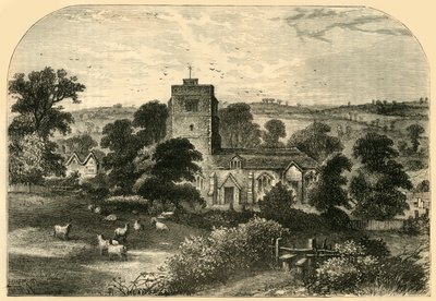 Hornseyn kirkko vuonna 1750, n. 1876. tekijältä Unbekannt