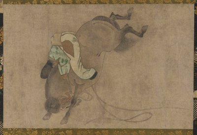 Hevonen ja ratsastaja, Momoyama-kausi, 1568-1615. tekijältä Unbekannt