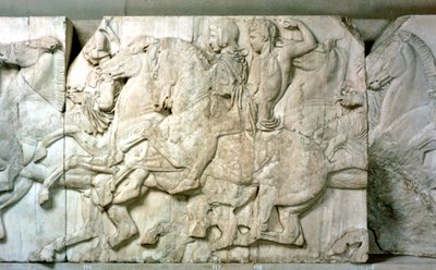 Ratsumiehiä Parthenonin friisistä, 438-432 eKr tekijältä Unbekannt