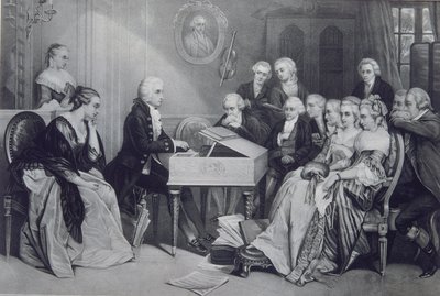 Talokonsertti Mozartin perheessä Wienissä, 1800-luku tekijältä Unbekannt