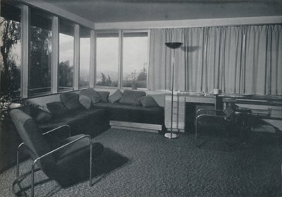 Talo Los Angelesissa, kirjoittanut Richard J Neutra. - Sisäkuva asuintiloista, 1942 tekijältä Unbekannt