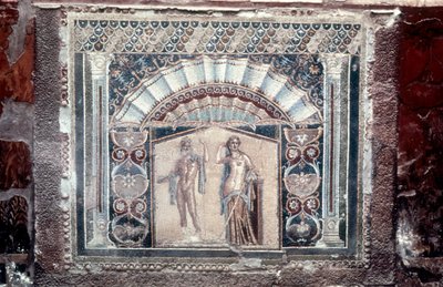 Neptunuksen talo ja amfitriitin mosaiikki, roomalainen, Herculaneum, c69 tekijältä Unbekannt