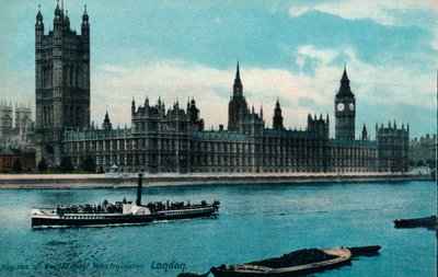 Houses of Westminster, Lontoo, 1907, n. 1900-1930 tekijältä Unbekannt