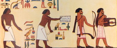 Kuinka muinainen egyptiläinen maalasi israelilaisten tulemisen Egyptiin, n. 1930. tekijältä Unbekannt