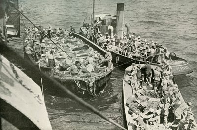Kuinka haavoittuneet kuljetettiin sairaalalaivoille, 1919. tekijältä Unbekannt