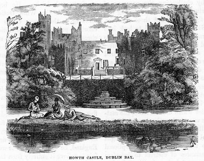 Howthin linna, Dublin Bay, 1800-luku tekijältä Unbekannt