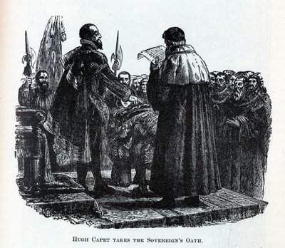 Hugh Capet vannoo hallitsijoiden valan vuonna 1882 tekijältä Unbekannt