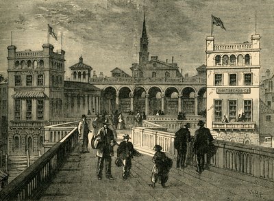 Hungerford Market, sillalta, vuonna 1850, 1881. tekijältä Unbekannt