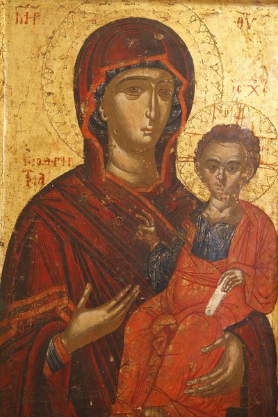 Ikoni: Sta Mary Hodigitria (1500-luku), Berat, Albanie tekijältä Unbekannt