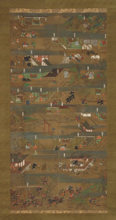 Kuvitettu elämäkerta prinssi Shotoku Shotoku Taishin e-denistä, 1300-luku. tekijältä Unbekannt
