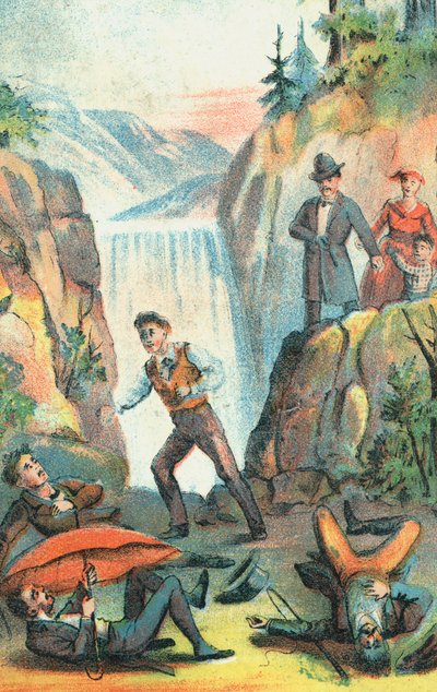 Kuvitus julisteesta, joka mainostaa Uncle Toms Cabinin teatteriesitystä, 1870 tekijältä Unbekannt