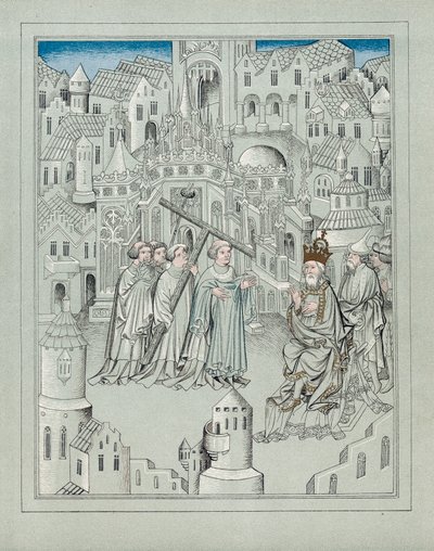 Kuvitus legendaarisen englantilaisen ritari Sir John Mandevillen matkoilta, c1372 tekijältä Unbekannt