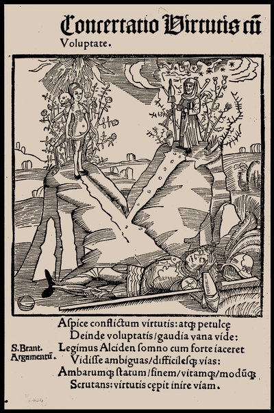 Kuvitus Sebastian Brantin kirjaan Hullujen laiva, 1497. tekijältä Unbekannt