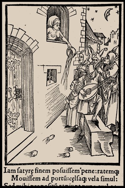 Kuvitus Sebastian Brantin kirjaan Hullujen laiva, 1497. tekijältä Unbekannt