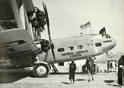 Imperial Airways Handley-Page HP 42 -kaksitaso Hanno, Gwadar, Baluchistan, c1931-c1940 1946. tekijältä Unbekannt