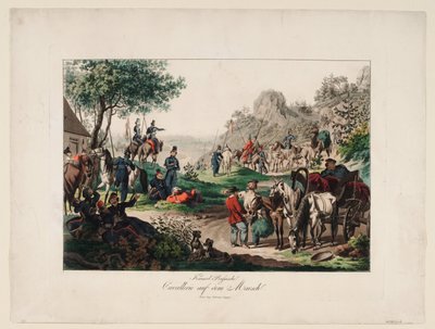Venäjän keisarillinen ratsuväki marssissa, 1813 tekijältä Unbekannt