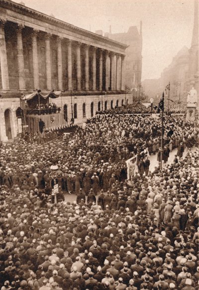 Birminghamissa: Kuningas Edward VIII. julistettiin Englannin toiseksi suurimmassa kaupungissa vuonna 1936 tekijältä Unbekannt