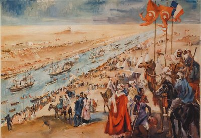 Suezin kanavan avajaisseremonia Port-Saidissa, 17. marraskuuta 1869, 1869. tekijältä Unbekannt