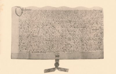 Tontin myyntisopimus, Guy Fawkesin allekirjoittama, 1600-luvun alku, 1901 tekijältä Unbekannt