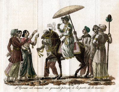 Intialainen hääkulkue, 1800-luku tekijältä Unbekannt