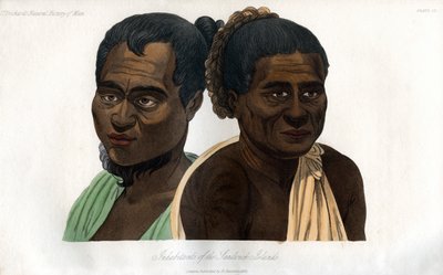 Sandwichsaarten asukkaat, 1848 tekijältä Unbekannt