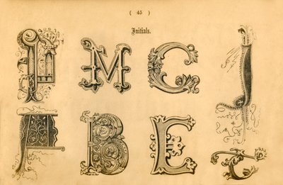 Alkukirjaimet, 1862 tekijältä Unbekannt
