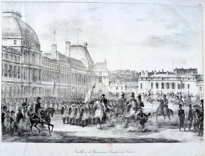 Hallituksen asennus Tuileriesiin, 1800-luku tekijältä Unbekannt