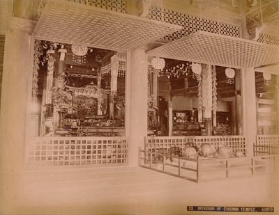Chionin-temppelin sisustus, Kioto, 1890-1900 tekijältä Unbekannt