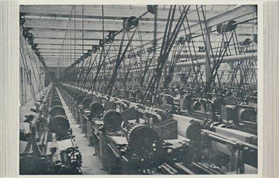 Puuvillatehtaan sisustus, 1910 tekijältä Unbekannt