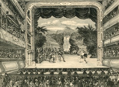 Covent Garden -teatterin sisätilat 1804, 1881. tekijältä Unbekannt